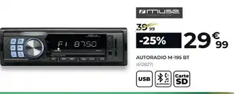 Feu Vert Muse autoradio m-195 bt offre