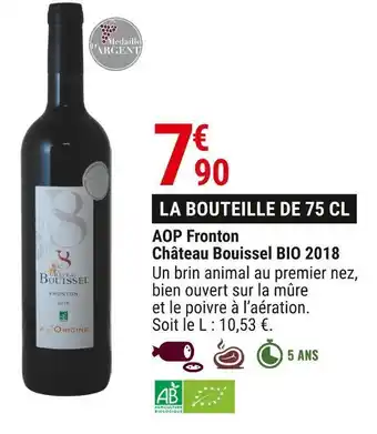 Gamm vert Château bouissel aop fronton bio 2018 offre