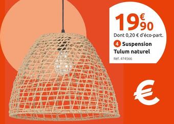 Mr Bricolage Suspension tulum naturel offre