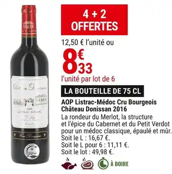 Château donissan aop listrac-médoc cru bourgeois 2016