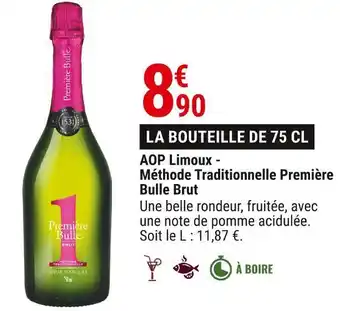 Gamm vert Première bulle aop limoux - méthode traditionnelle brut offre