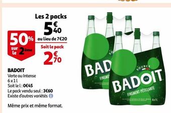 Auchan Supermarché Badoit offre
