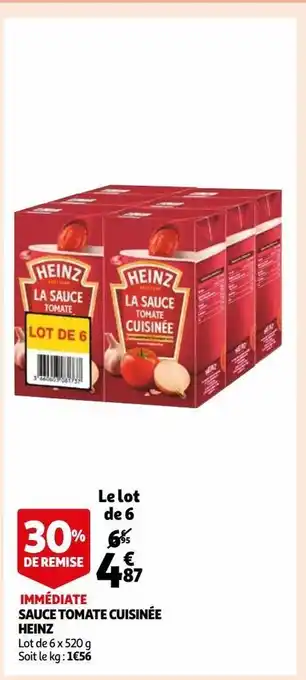Auchan Supermarché Sauce tomate cuisinée heinz offre