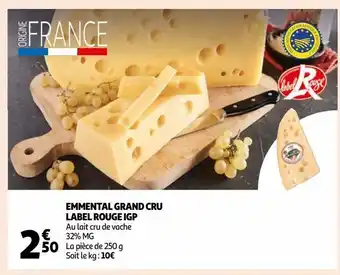 Auchan Supermarché Emmental grand cru label rouge igp offre