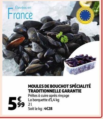 Auchan Supermarché Moules de bouchot spécialité traditionnelle garantie offre