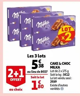 Auchan Supermarché Cake & choc milka offre