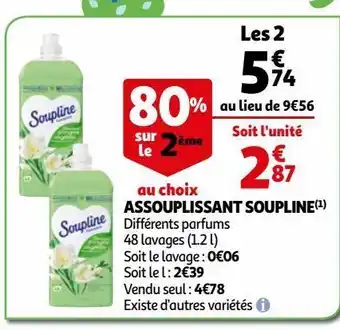Auchan Supermarché Assouplissant soupline offre