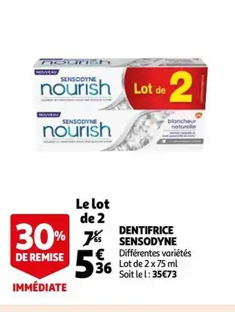 Auchan Supermarché Dentifrice sensodyne offre