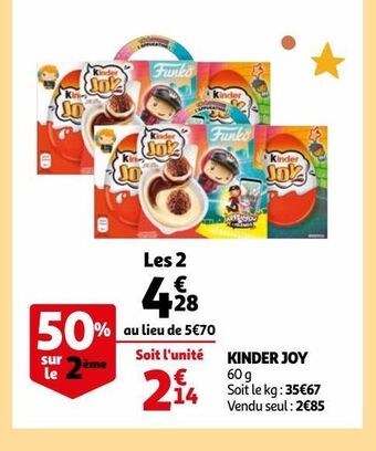 Auchan Supermarché Kinder joy offre