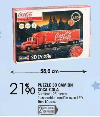 Cora x Carrefour Puzzle 3d camion coca-cola offre