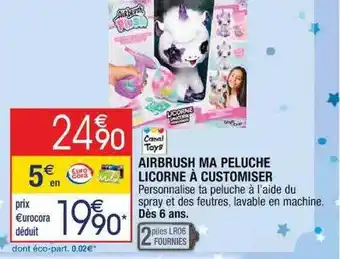 Airbrush ma peluche licorne Ă customiser canal toys