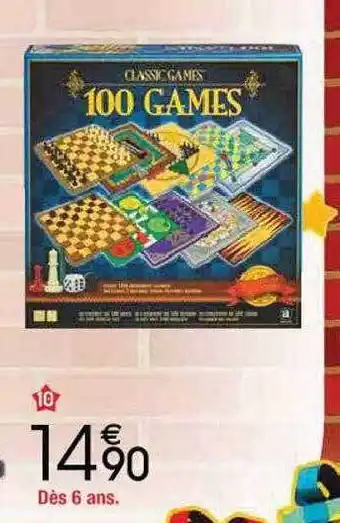 Cora x Carrefour Classic games 100 games offre