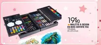 Cora x Carrefour Malette à dessin en bois certifié fsc offre