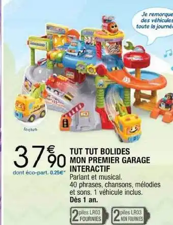 Tut tut bolides mon premier garage interactif