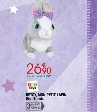 Migros Betsy, mon petit lapin tmc toys offre