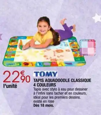 Migros Tapis aquadoodle classique 4 couleurs tomy offre