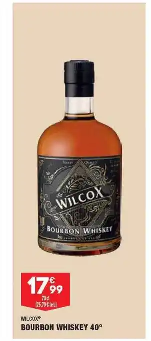 ALDI Bourbon whiskey 40° wilcox offre