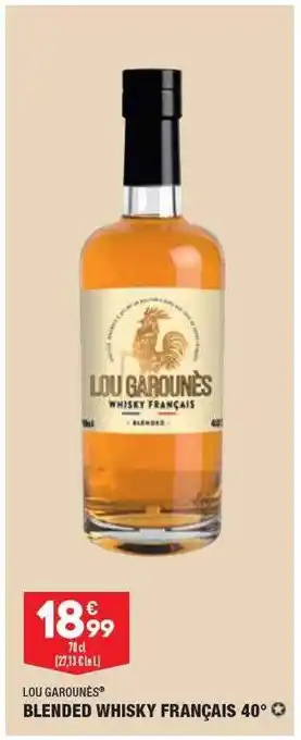 ALDI Blended whisky français 40° lou garounés offre