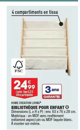 ALDI Bibliothèque pour enfant home création living offre
