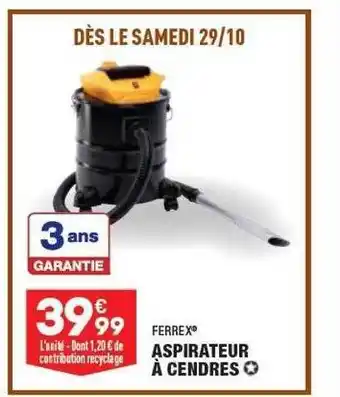ALDI Aspirateur à cendres ferrex offre