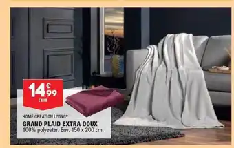 ALDI Grand plaid extra doux home création living offre