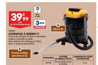 ALDI Aspirateur à cendres ferrex offre