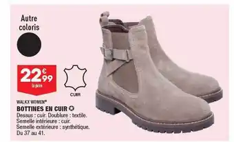 ALDI Bottines en cuir walkx women offre