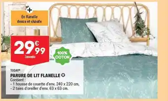 ALDI Parure de lit flanelle today offre