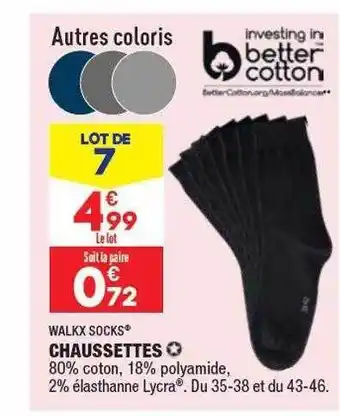 ALDI Chaussettes walkx socks offre