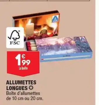 ALDI Allumettes longues offre