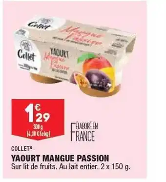 ALDI Yaourt mangue passion collet offre