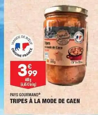 ALDI Tripes à la mode de caen pays gourmand offre