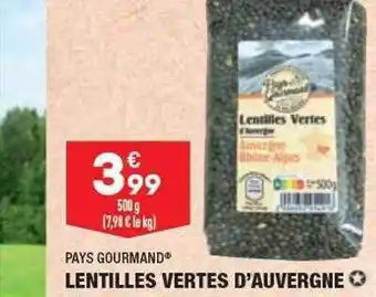 ALDI Lentilles vertes d'auvergne pays gourmand offre