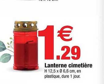 Bazarland Lanterne cimetière offre