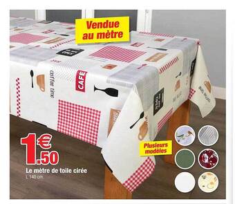 Bazarland Le mètre de toile cirée offre