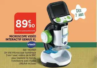 Microscope vidéo interactif genius xl vtech
