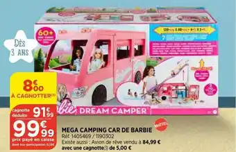 Méga camping car de barbie mattel