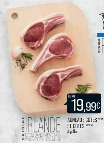 Match Agneau : côtes** et côtes***à griller offre