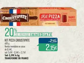 Match Kit pizza croustipate offre