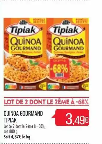 Match Quinoa gourmand tipiak offre