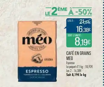 Match Café en grains méo offre