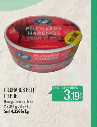 Match Pilchards petit pierre offre