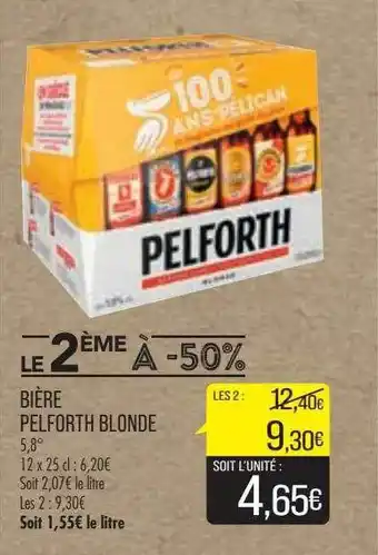 Match Bière pelforth blonde offre