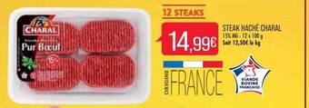 Match Steak haché charal offre
