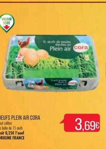 Match Oeufs plein air cora offre