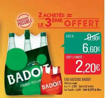 Match Eau gazeuse badoit offre