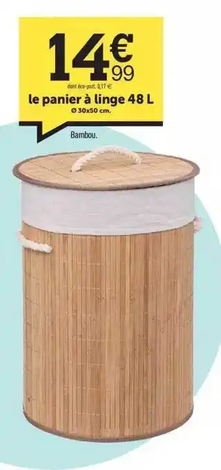 Centrakor Le panier à linge 48l offre
