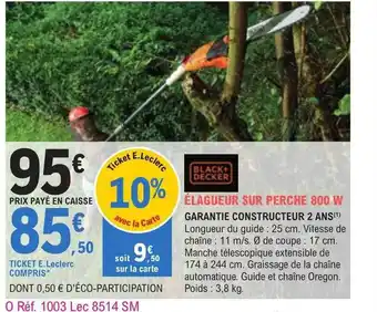 Ălagueur sur perche 800 w black + decker