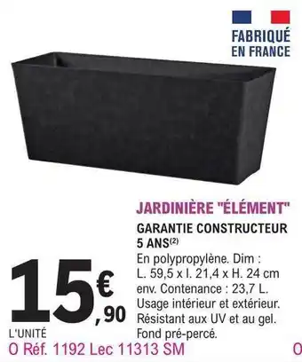 E.Leclerc Jardi Jardinière offre