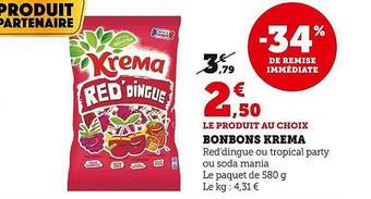 U Express Bonbons krema offre